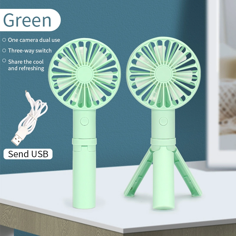 Glass Water Cup Set Tripod Handheld Mini Fan