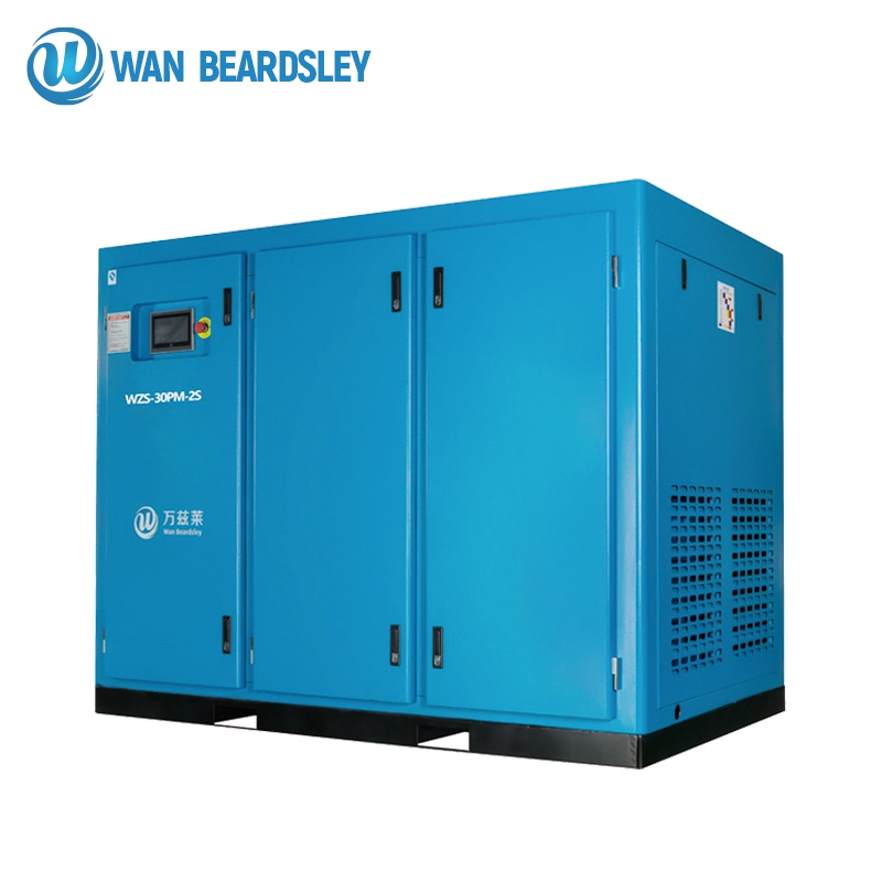 30kw Quiet Sound Energy-Saving Two-Stage Compression Pm VSD Screw Air Compressor