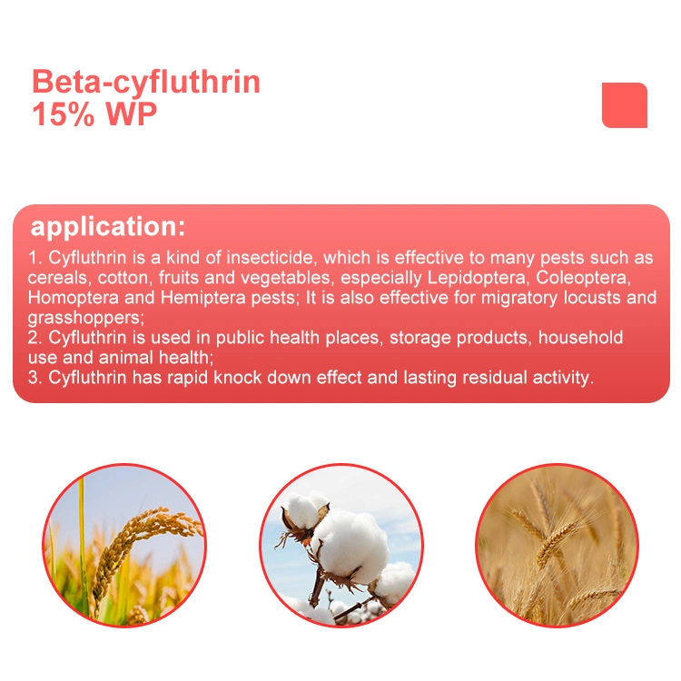 Good Quality Agricultural Chemicals Pesticide Insecticides Beta-Cyfluthrin 15% Wp