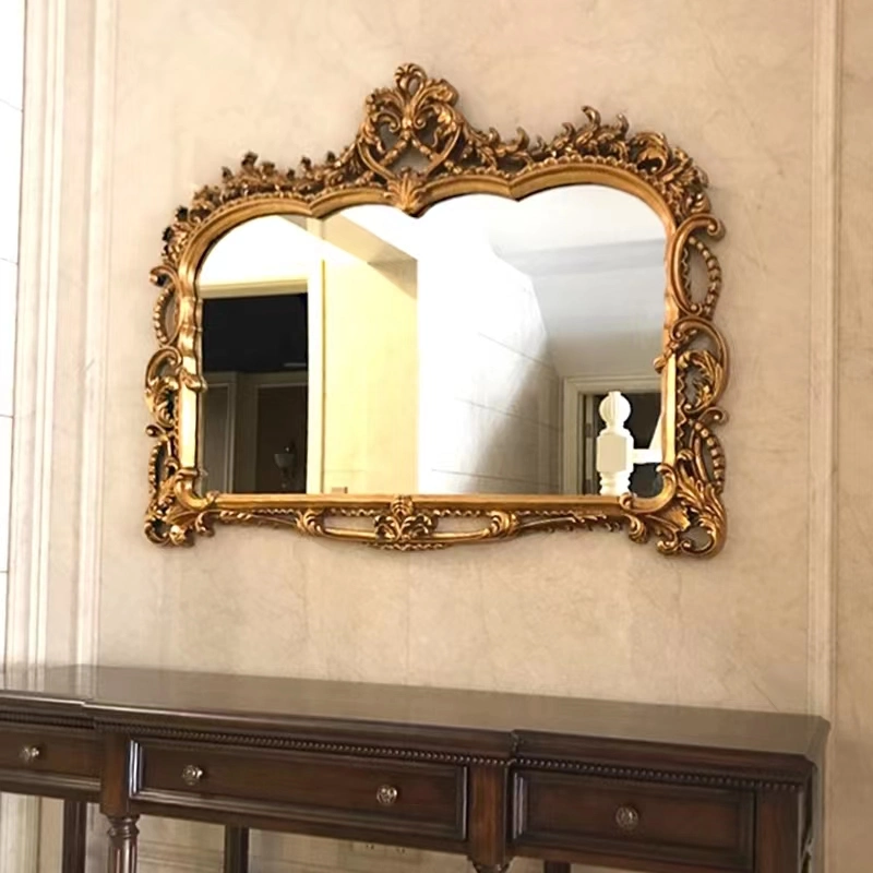 Plein de grande taille miroir antique Baroque de plancher du châssis pour la décoration d'accueil