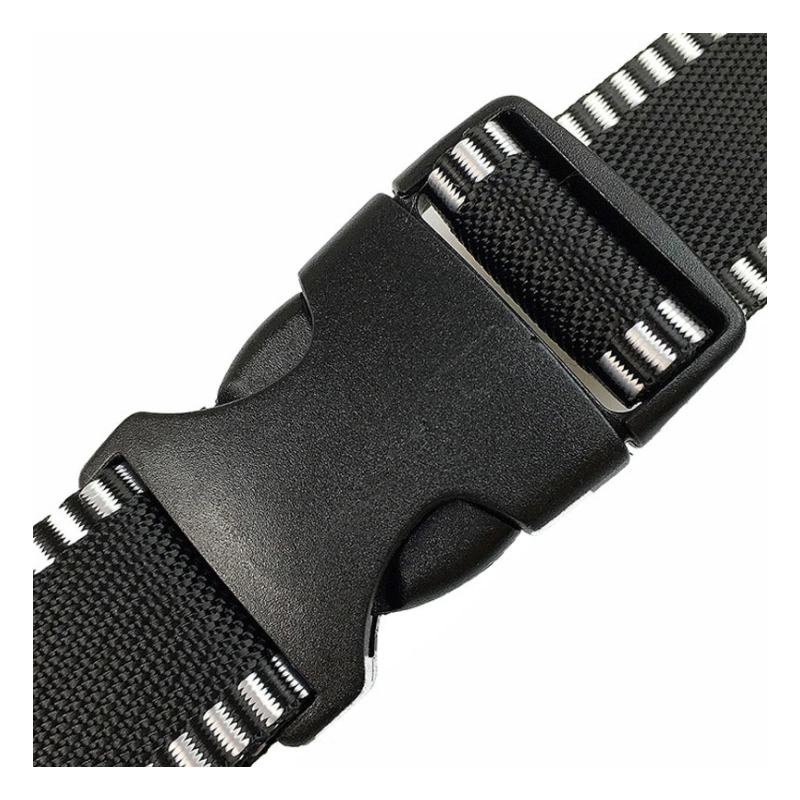 Black Flat Heavy Duty Dual Adjustable Side Release Plastic Buckles for Webbing/Bag/Belt