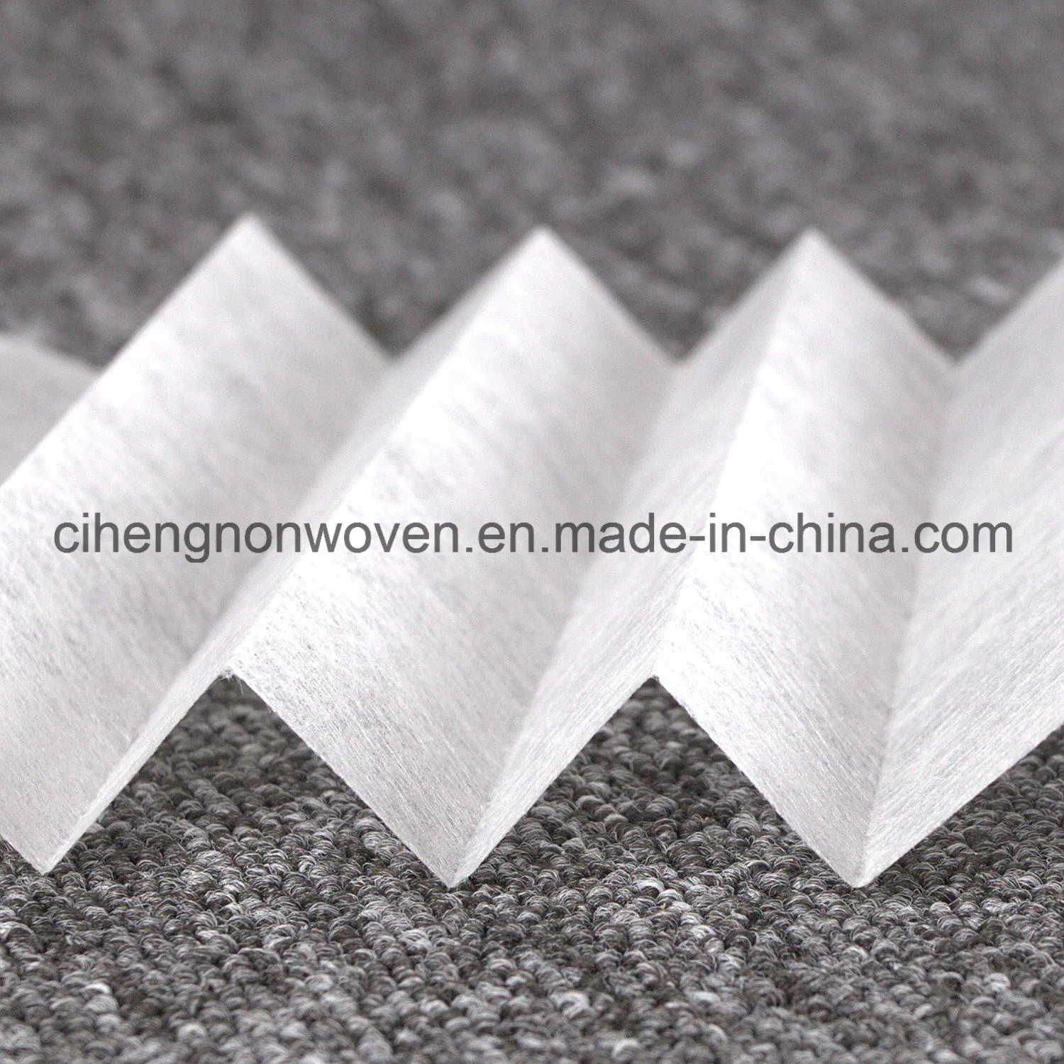 White Electrostatic Cottom Composite Nonwoven Filter Media