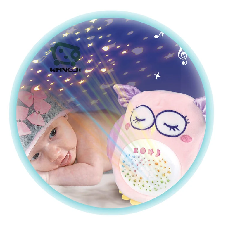 Soft Boneca Animal Musical Eléctrico apaziguar a acalmar o bebê Conforto Owl Peluche