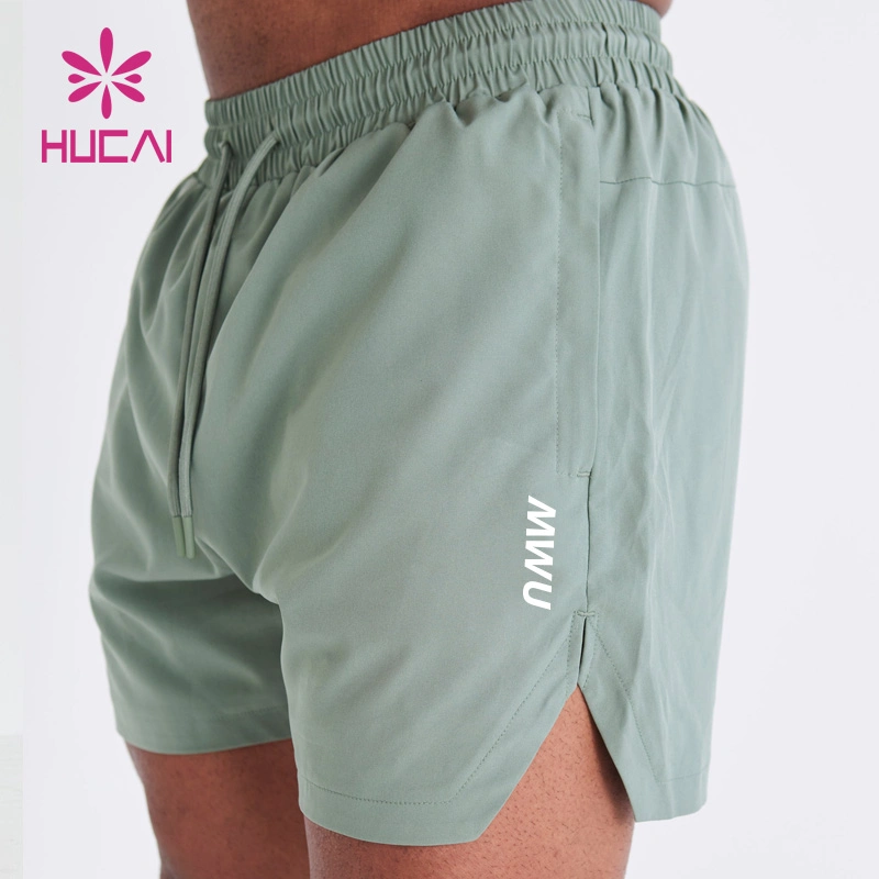 ODM Private Label Sports Hot Sale Mens Phone Pocket Quick-Drying Breathable Screen Printing Gym Shorts