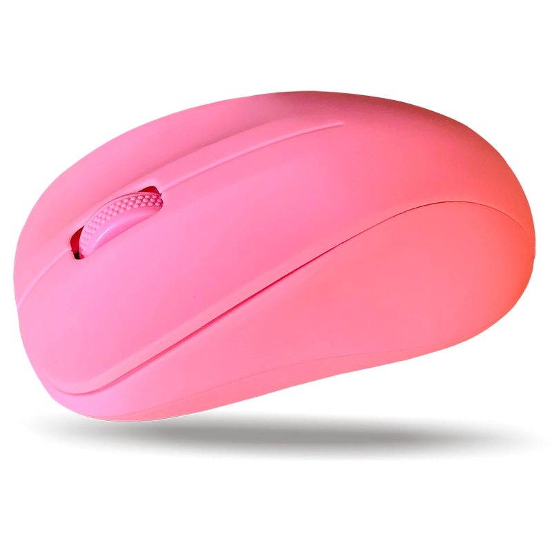 Pink Color 3 Key 2.4G Opitcal Wireless Mouse for Lady