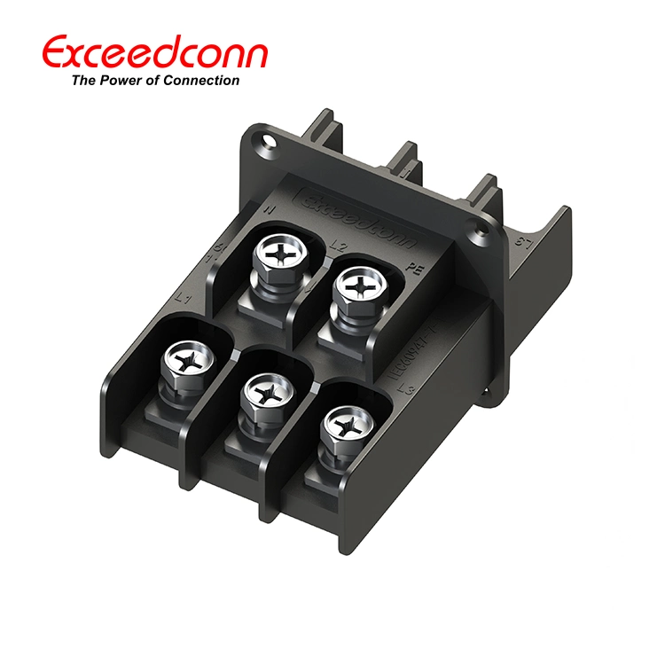 Through-Wall Terminal Plug-in 5 Pins 110A Pluggable Panel Terminal Block