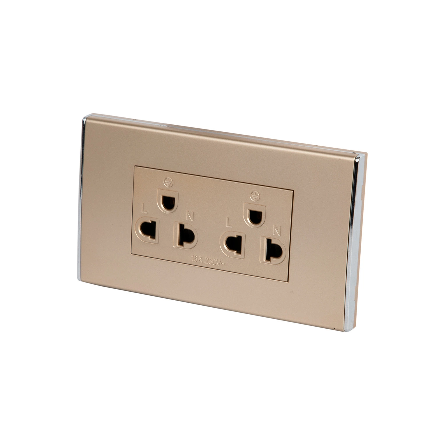 Customized Modern Style Double Us Wall Power Switch Socket Electrical Outlet