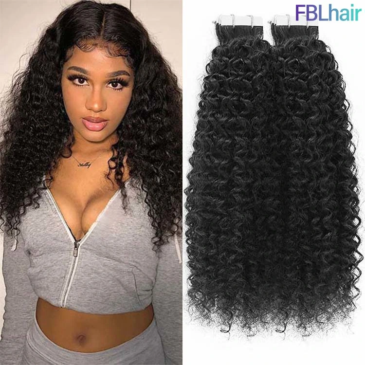 Fblhair Großhandel/Lieferant Brasilianischen Human Hair Extensions Farbe PU Weft gerade Bandkassette