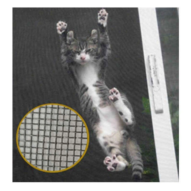 Hot Selling PVC Coated Black Color Dogs Window Polyester Insect Screen Pet Screen Mesh Tuff Screen