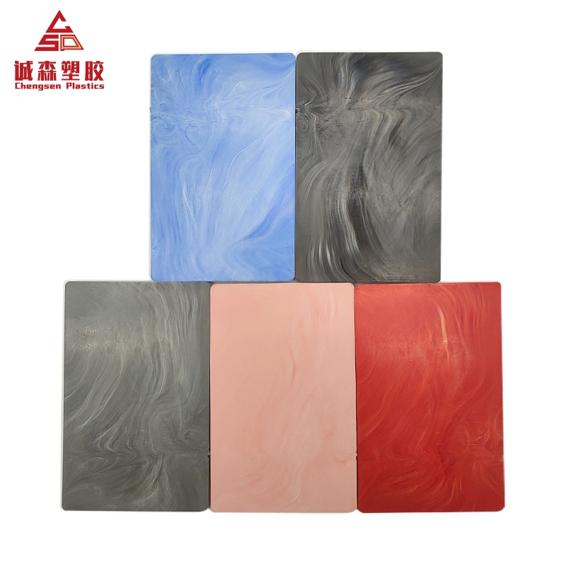 Marble Wood Texture ABS Sheet Smooth Surface ABS/PMMA Plastic Sheet Black ABS