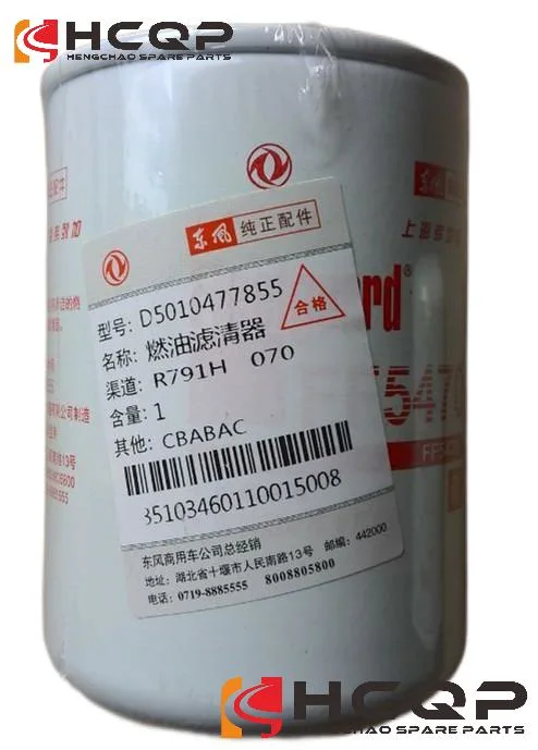 Partes del motor diesel filtro de combustible FF5470 D5010477855 para Dongfeng Cummins Camión