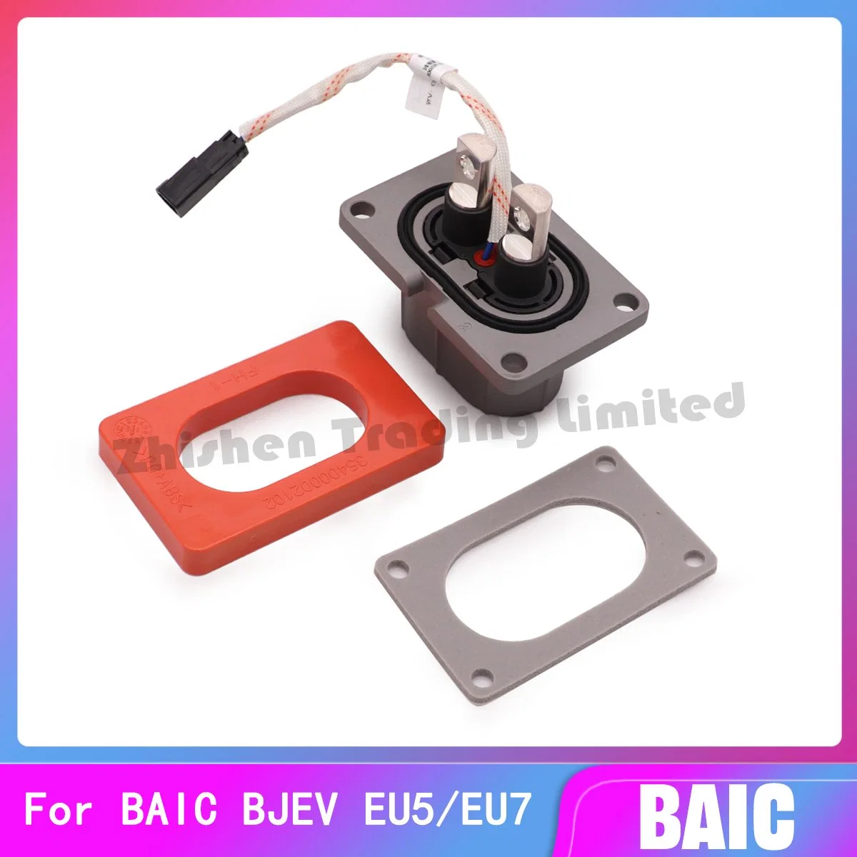 Baic Auto Spare Part Auto Accessory for Bjev EU5 EU7 Power Battery Socket High Voltage Wire Harness Plug Base Plug Bracket Gasket BMS Controller Plug