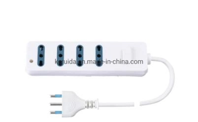 Multi-Socket Extension Power Strip with Button for Italian or Chile