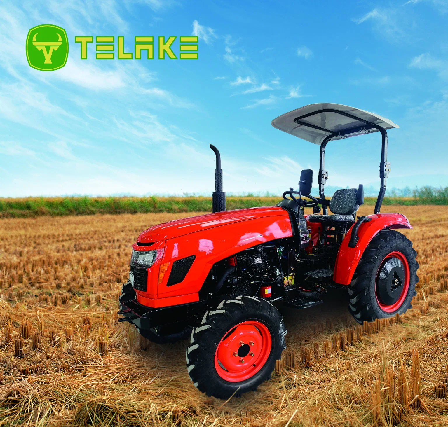 Telake Promotion Powerful Practical Hydraulic Power Steering 4 Weel Power Tiller Tractor