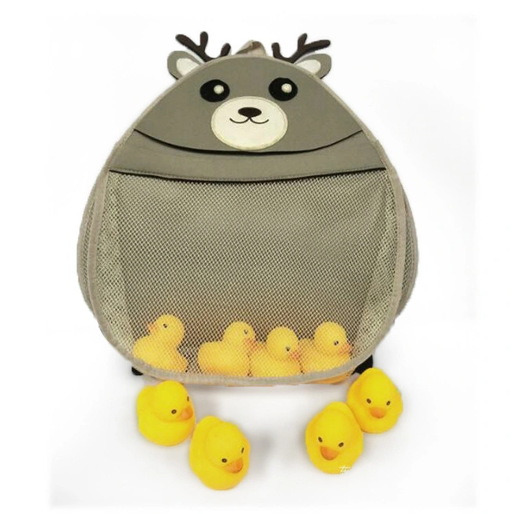 Fat Bear Bathroom Toys Storage Net Quick Dry Mesh Bag for Bathtub Holder Bath Toy Organizer Bl12011