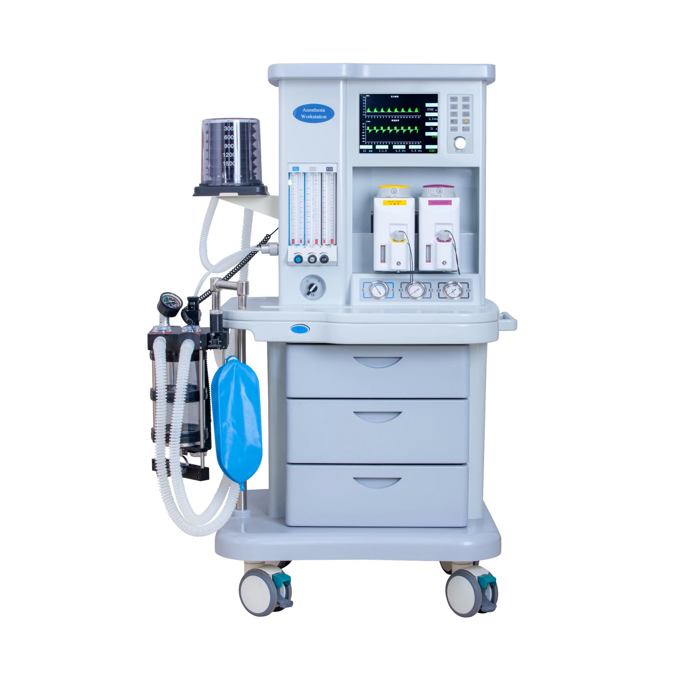 Anesthesia Machine Workstation for ICU Room Two Vaporizer