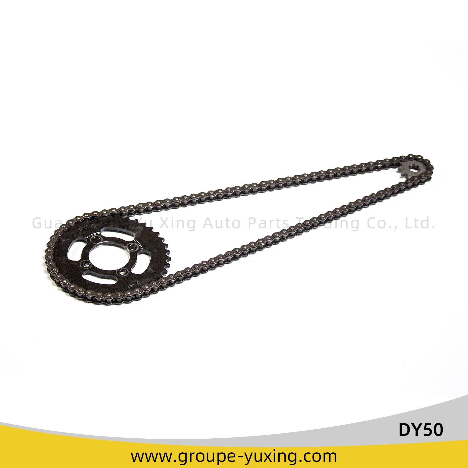 Factory Motorcycle Spare Part Sprocket and Chain Kit Motorcycle Parts for Dy50