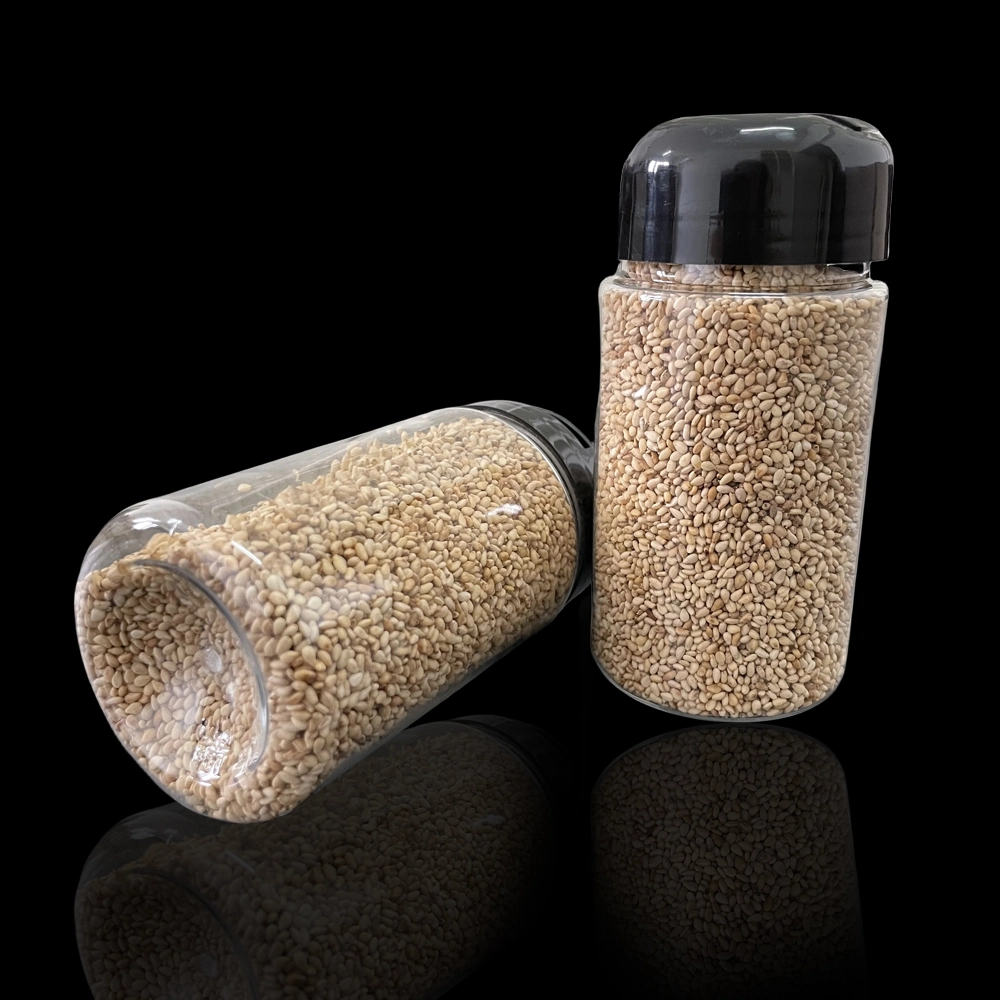 Roasted Natural Sesame Seeds Black, White, 8 Oz