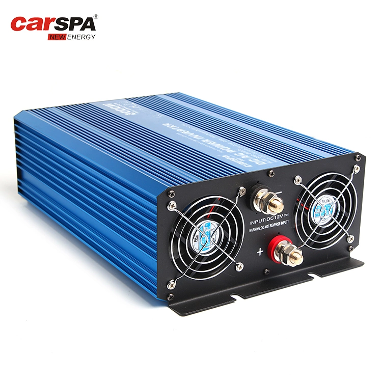 CARSPA Inversor de Onda Sinusoidal Pura de 2000W DC 12V/24V/48V a AC 110/230V Fuera de la Red Solar Inversor de Energía con Certificado CE, RoHS, E-mark.