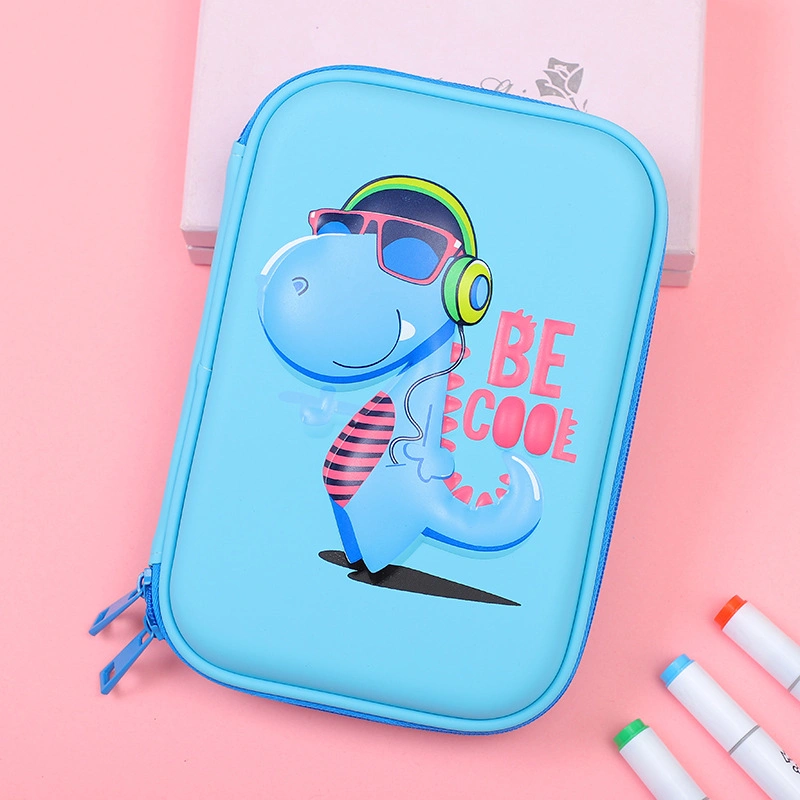 Customized EVA Cute Color 3D Pattern Large Capacity Girl Kids Stationery Zipper Pencil Case