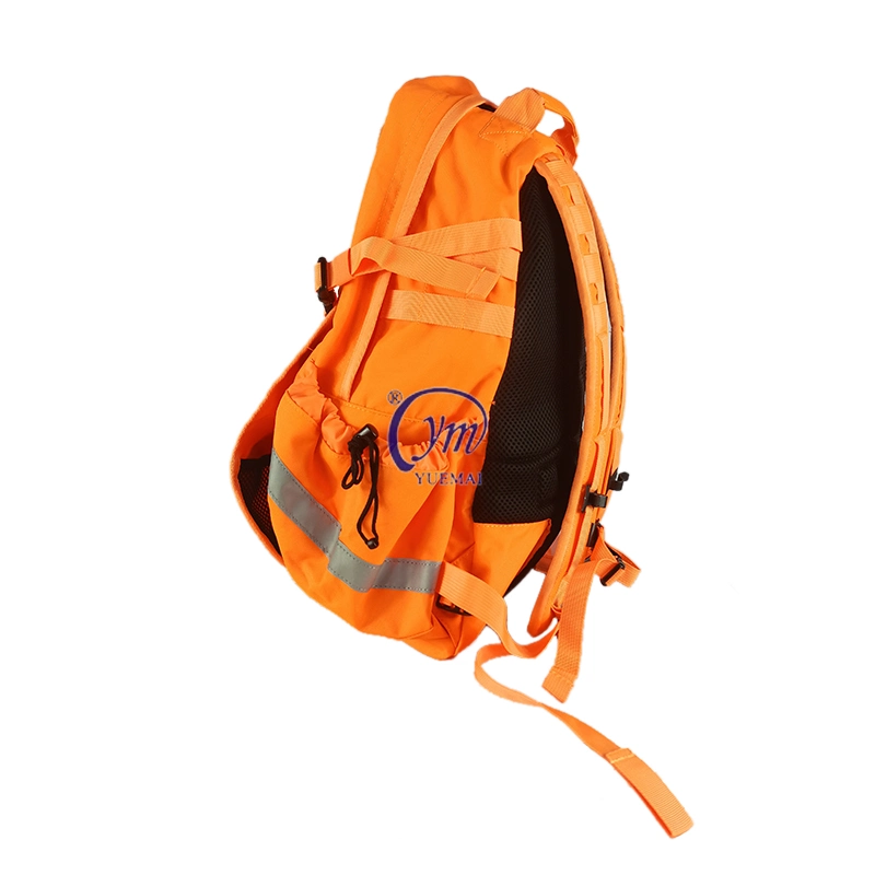 Visibilidade de alta segurança laranja trabalhar mochila Backpack Visibilidade Saco com a fita refletora