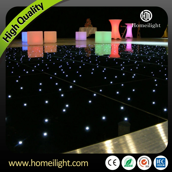 Pista de baile de Starry acrílica resistente al agua con centelleo de LED Boda