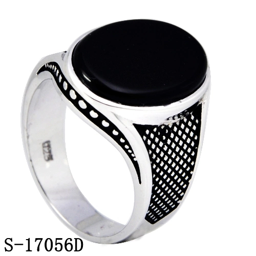 Wholesale/Supplier Fashion Jewelry 925 Sterling Silver Islamic Agate Stone Finger Ring for Men