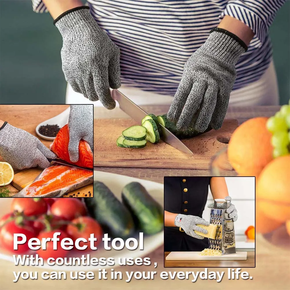 Cut Resistant Safety Working Gloves, for Meat Cutting, Mandolin Slicing, Wood Carving, Hand Protection