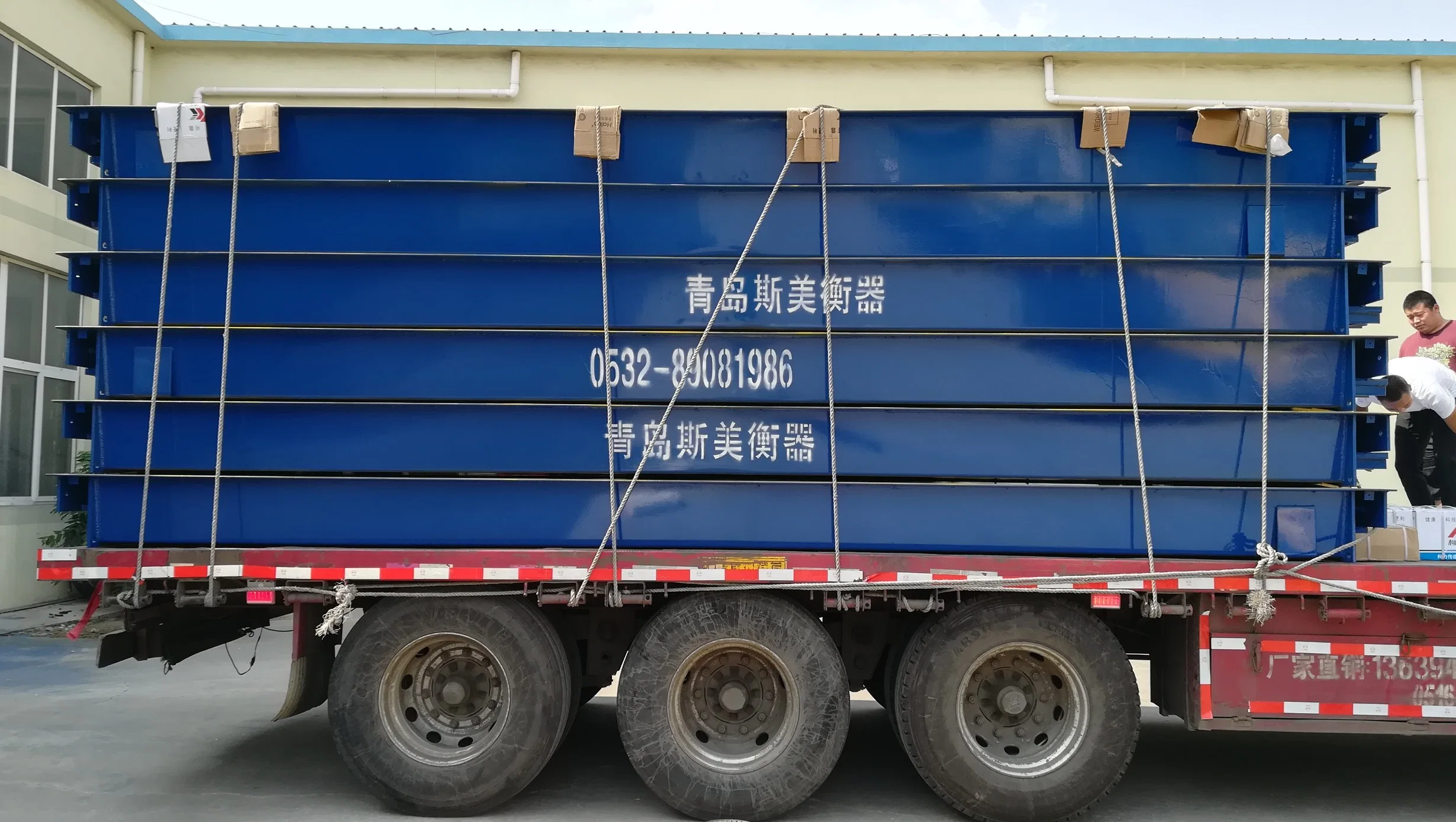 Heavy Duty Vehicle Weighing Weighbridge 100ton Electronic Truck Scale 3X20m 3X24m