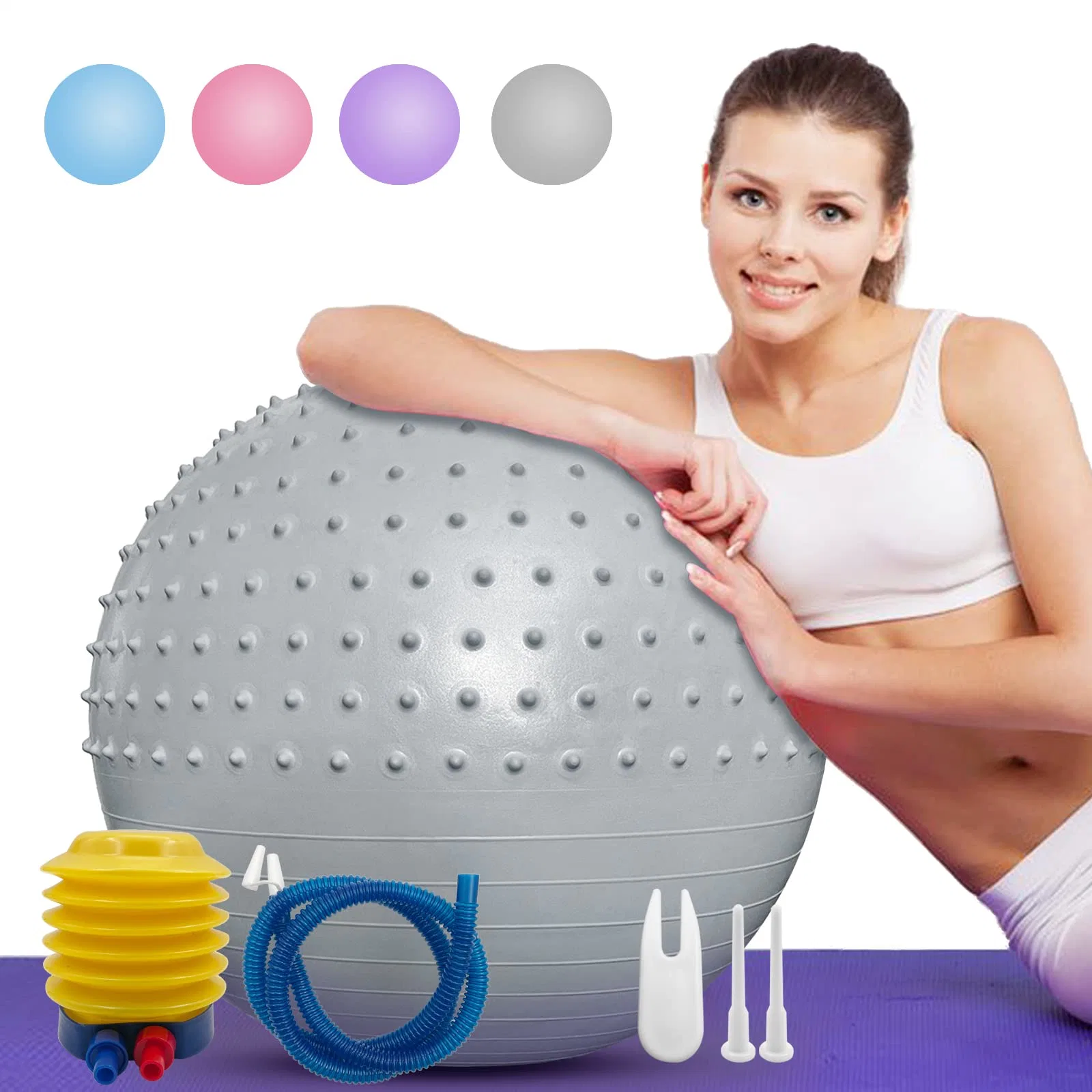 Amazon Extra-Thick Hotselling Salle de Gym Fitness de l'exercice de la stabilité Anti-Burst Yoga Ball