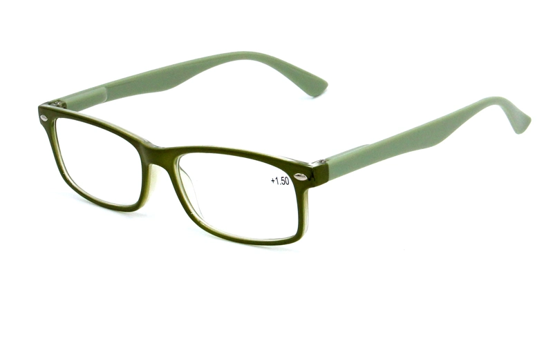 Classic Style Rectangular Frame with Studs Custom Logo Spring Hinges Reading Glasses