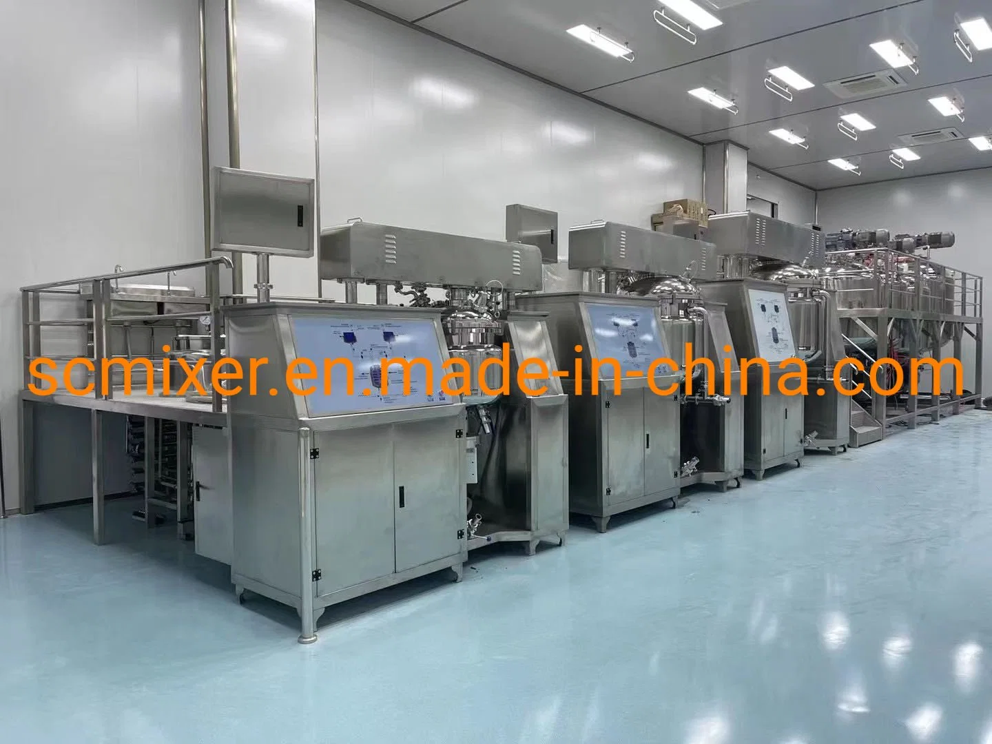 Chemical Shampoo Toothpaste Lotion Cream Production Line Equipment Vacuum Mixer Emulsifying Homogenizer Machine