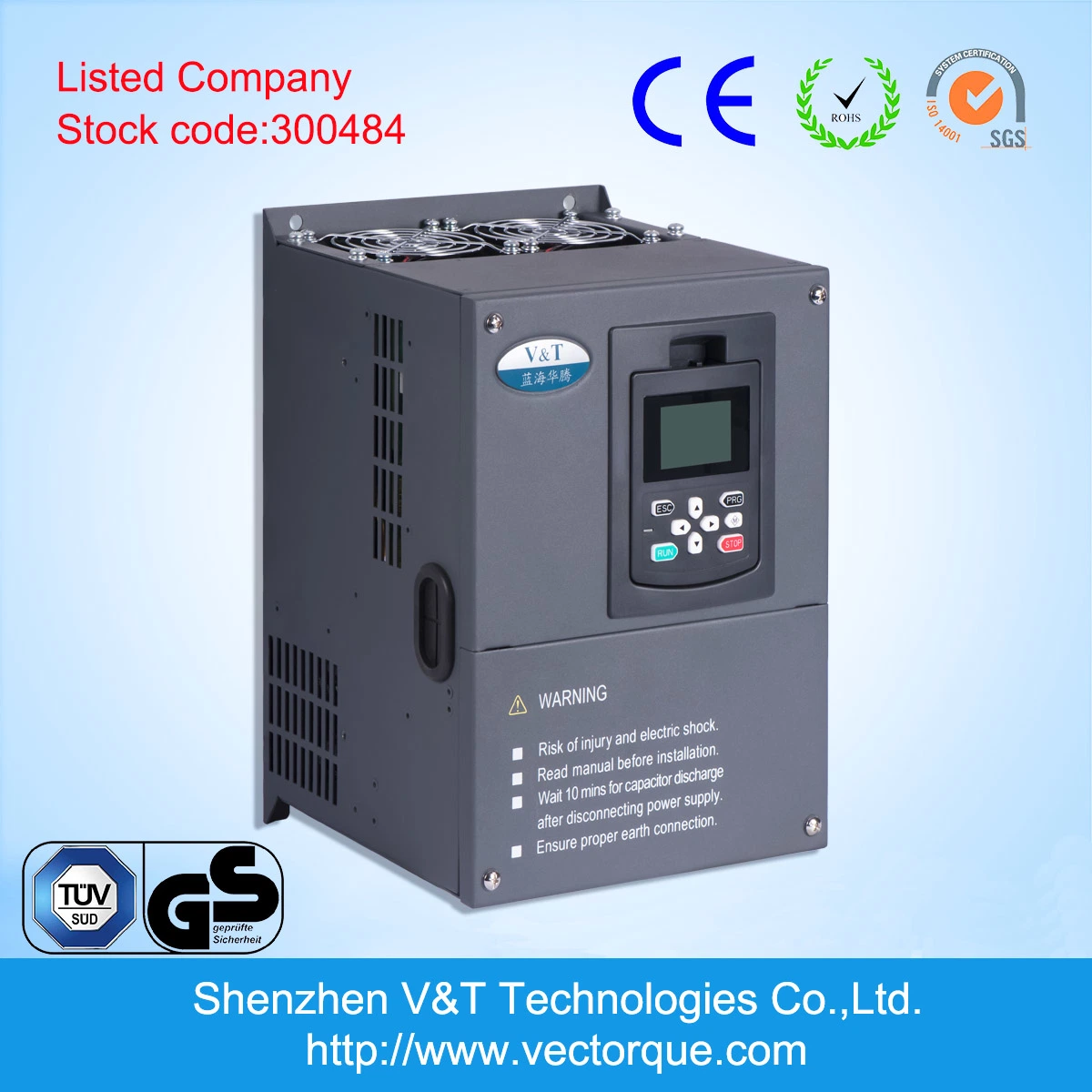 V&T V9 315kw V/F Vector Torque Control with Encoder Feedback VFD