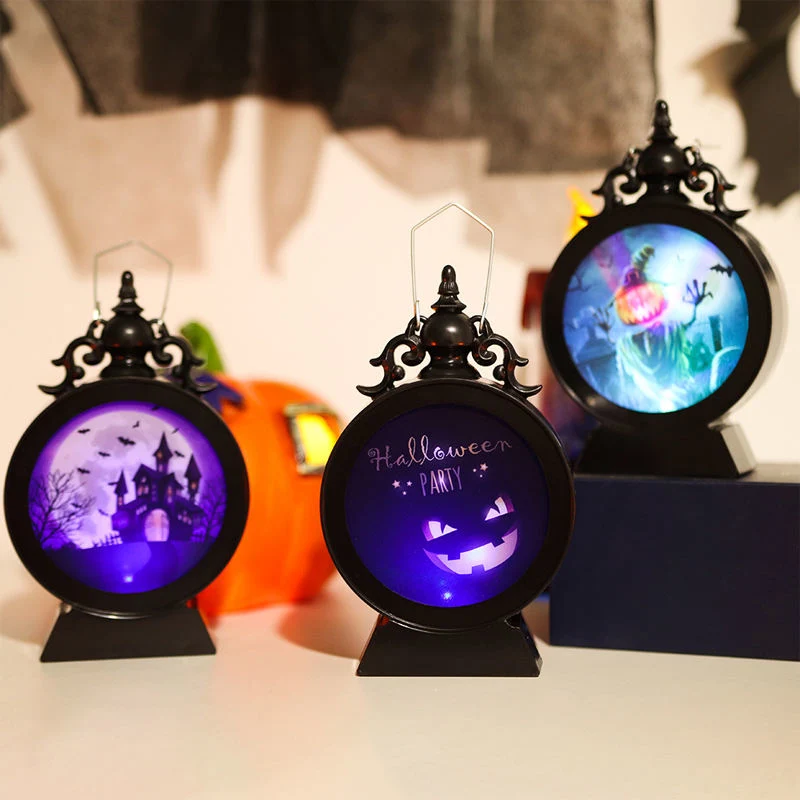 Halloween Decoration Candlestick Lighting Ornaments LED Electronic Candle Light Pumpkin Hand Lamp