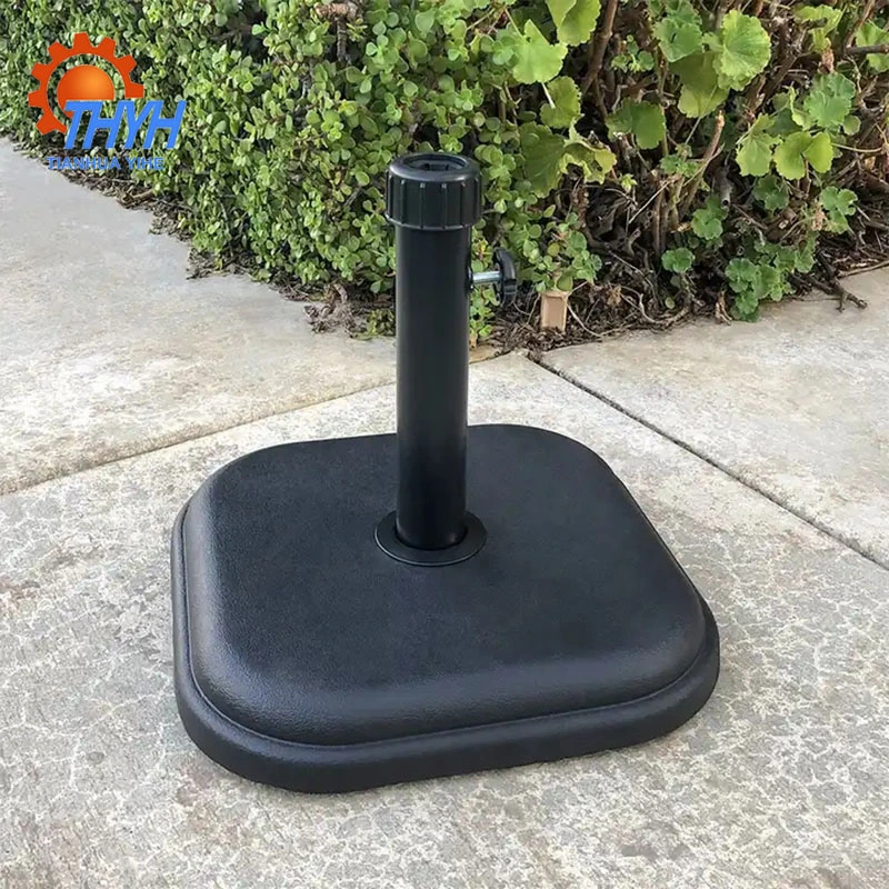 Factory Direct Outdoor Square Beach Plastic Water Filled Market Cantilever Hanging Patio Umbrella Stand Outdoor Umbrella Base