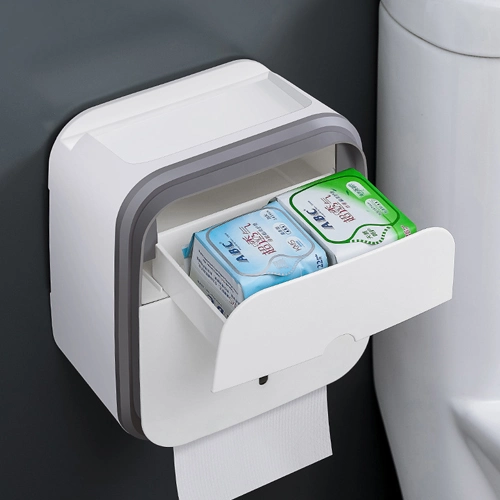 Multifunction Creative Wall Mount Waterproof Toilet Tissue Storage Box