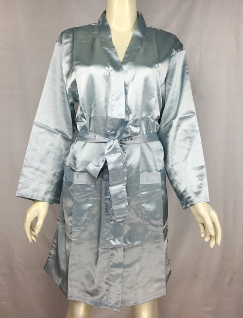 High Quality Silk Satin Robe Night Wear Sleepwear Nightgown