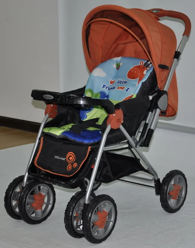 Adjustable Portable Iron Tube Best Baby Stroller with Tray