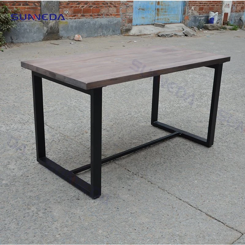 Teak Wood Outdoor Garden Aluminum Furniture Elegant Dining Table Set