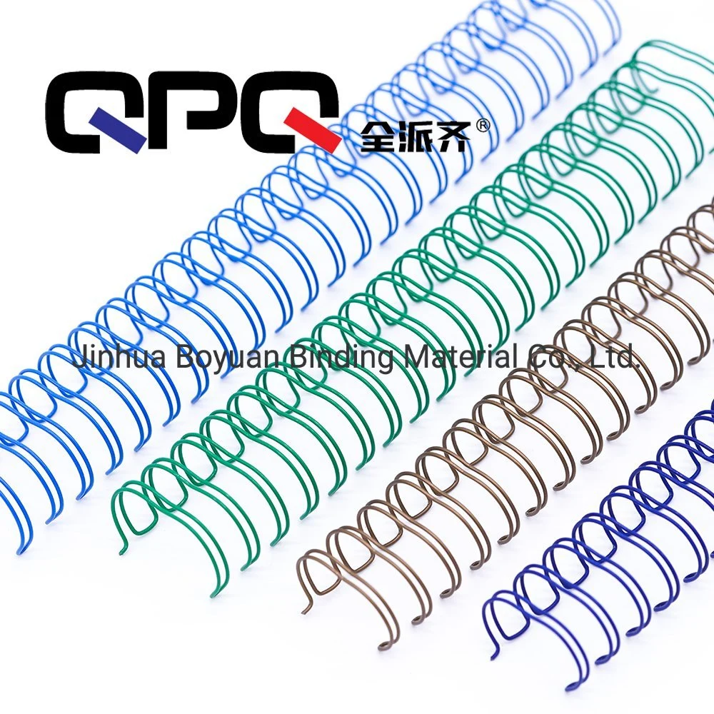 Verde y Azul Pre-Cut enlace doble bucle de cable de hierro o de la bobina de Twin Ring