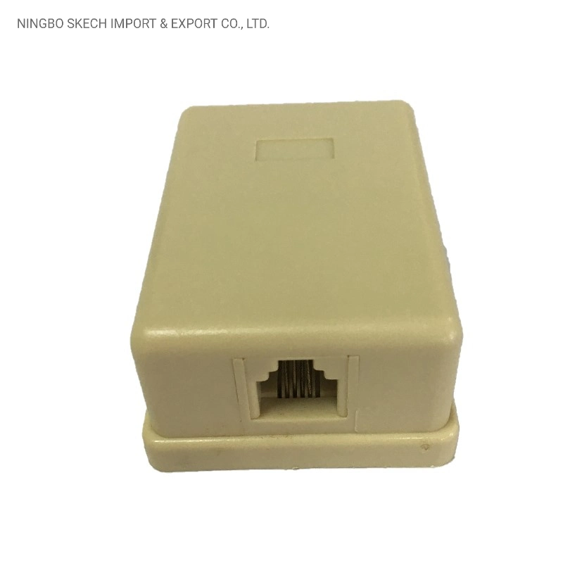 Rj11/Rj12 Telephone Socket Single Port Telephone Box Modular Surface Jack