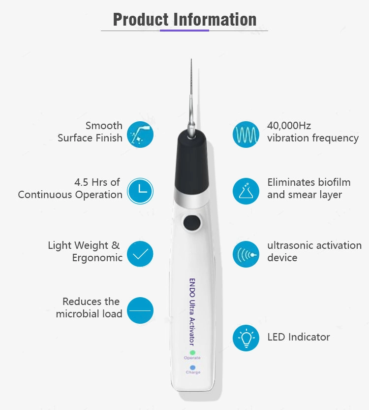 High Performance Dental Wireless Ultrasonic Operation Endo Ultrasonic Activator Dental Endo Ultra Activator