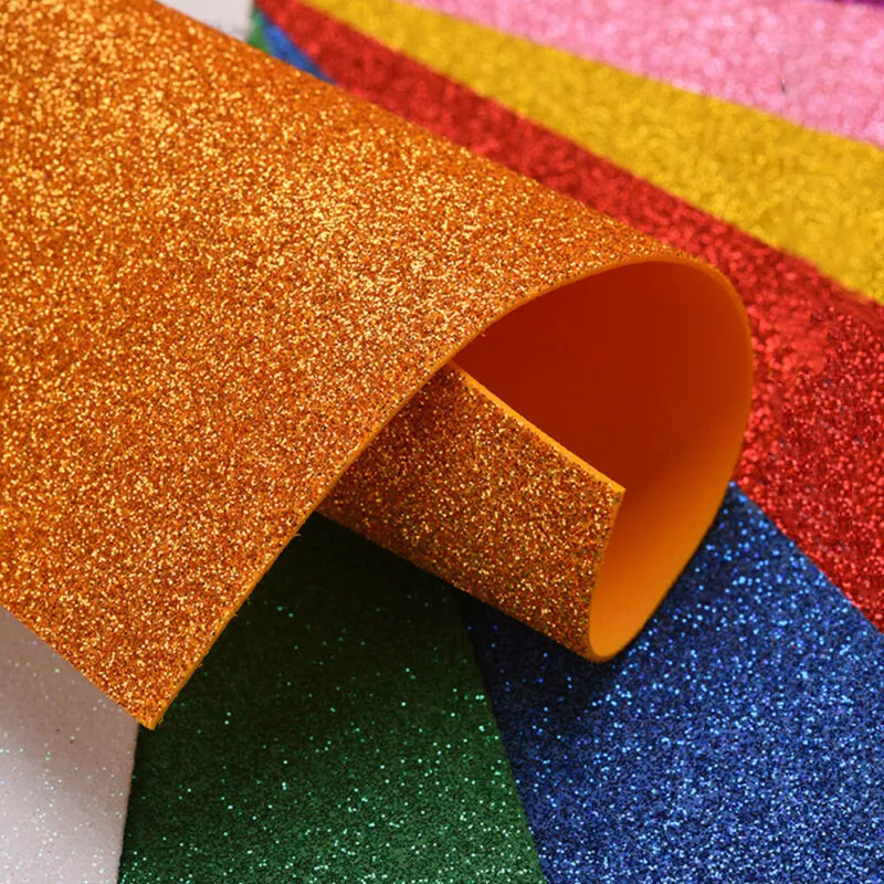 Glitter EVA Foam Sheet Colored Foam Sheet EVA for Kids DIY Handcraft