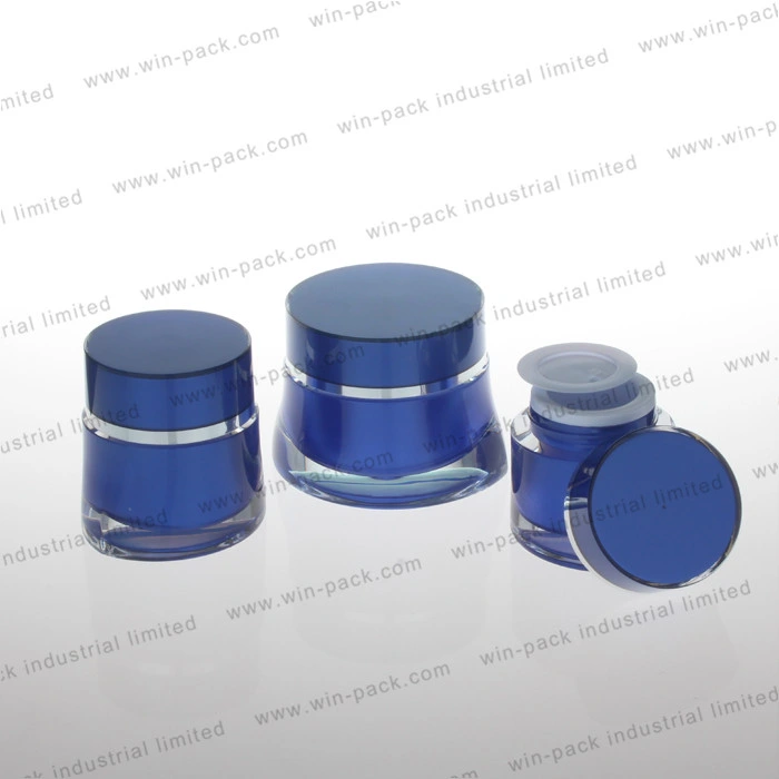 Winpack Fancy Luxury Cobalt Blue Acrylic Jar Cream Cosmetics Packing 15g 30g 50g