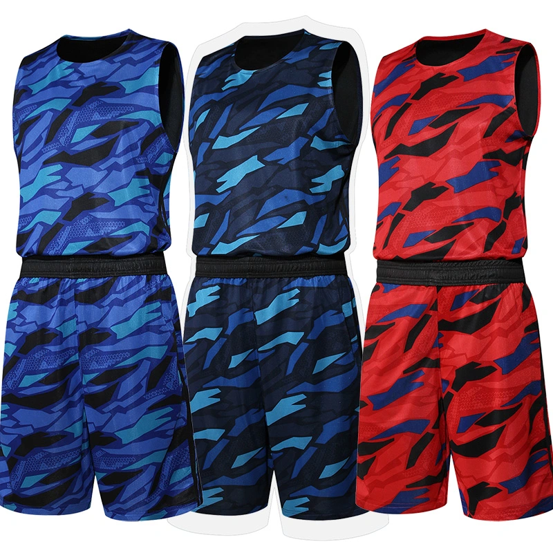 Wholesale/Supplier Custom Men Mixed Color Moisture-Wicking Mesh Side Reversible Sport Basketball Jersey