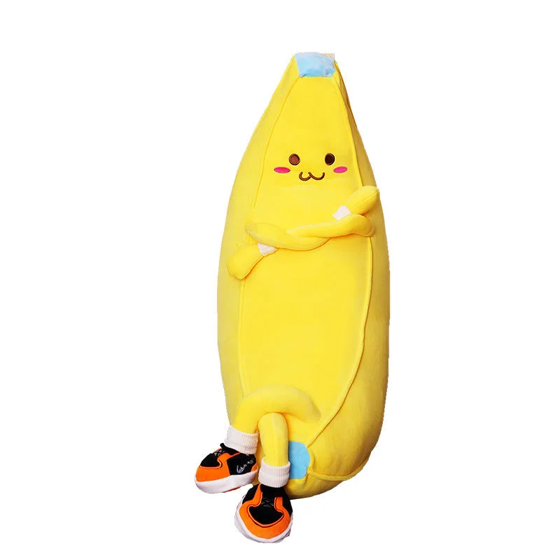 Cute Plush Stuffed Animal Banana Soft Toys Long Pillow Sleeping Plush Doll