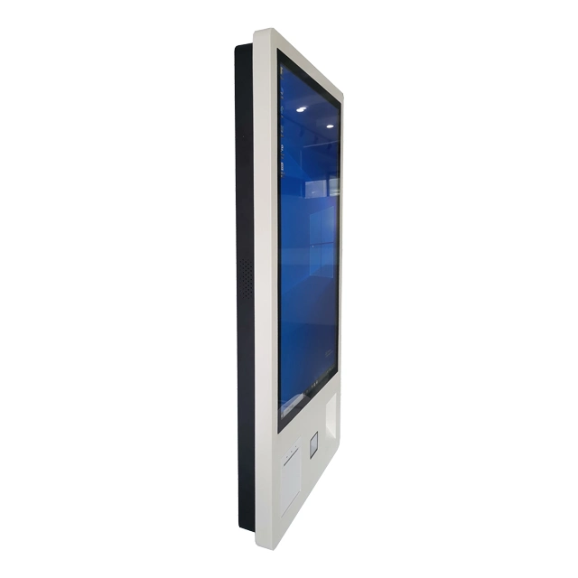 Wall Mounted 27 Inch Windows Automatic Food Ordering Kiosk Interactive Touch Screen Checkout Kiosk