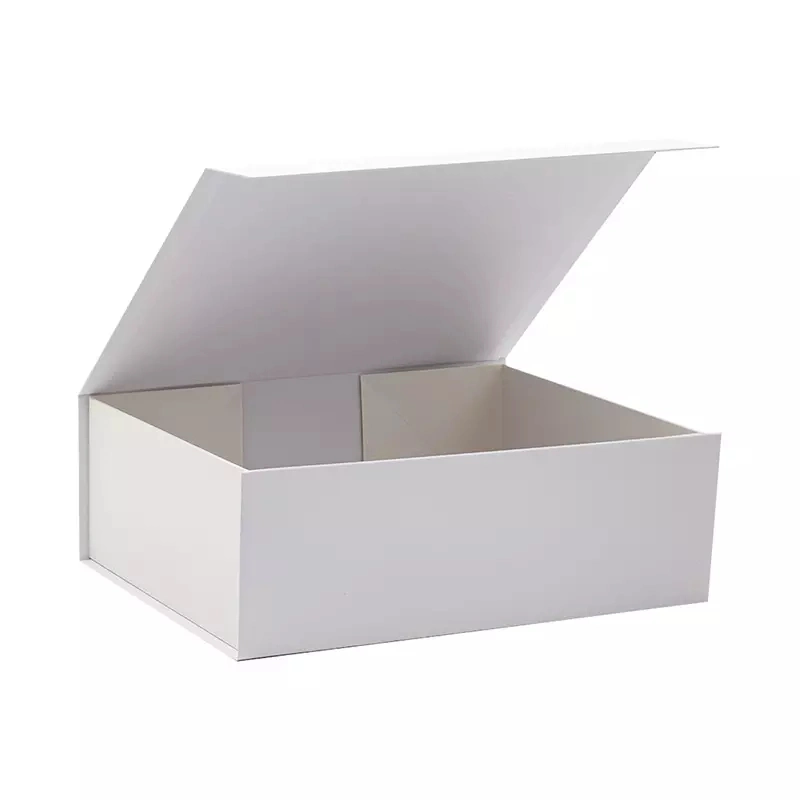 A4 Deep Plain White Luxury Retail Clothing Packaging Magnetic Closure Gift Box