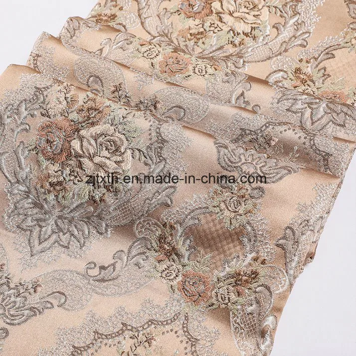 China Custom High quality/High cost performance Elegant Polyester Beautiful Elegant Woven Jacquard Fabric