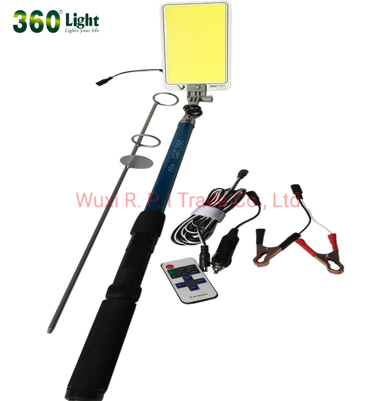 500W COB Telescopic Fishing Rod LED Camping Light For Outdoor Road Trip, Picnic BBQ, Camping